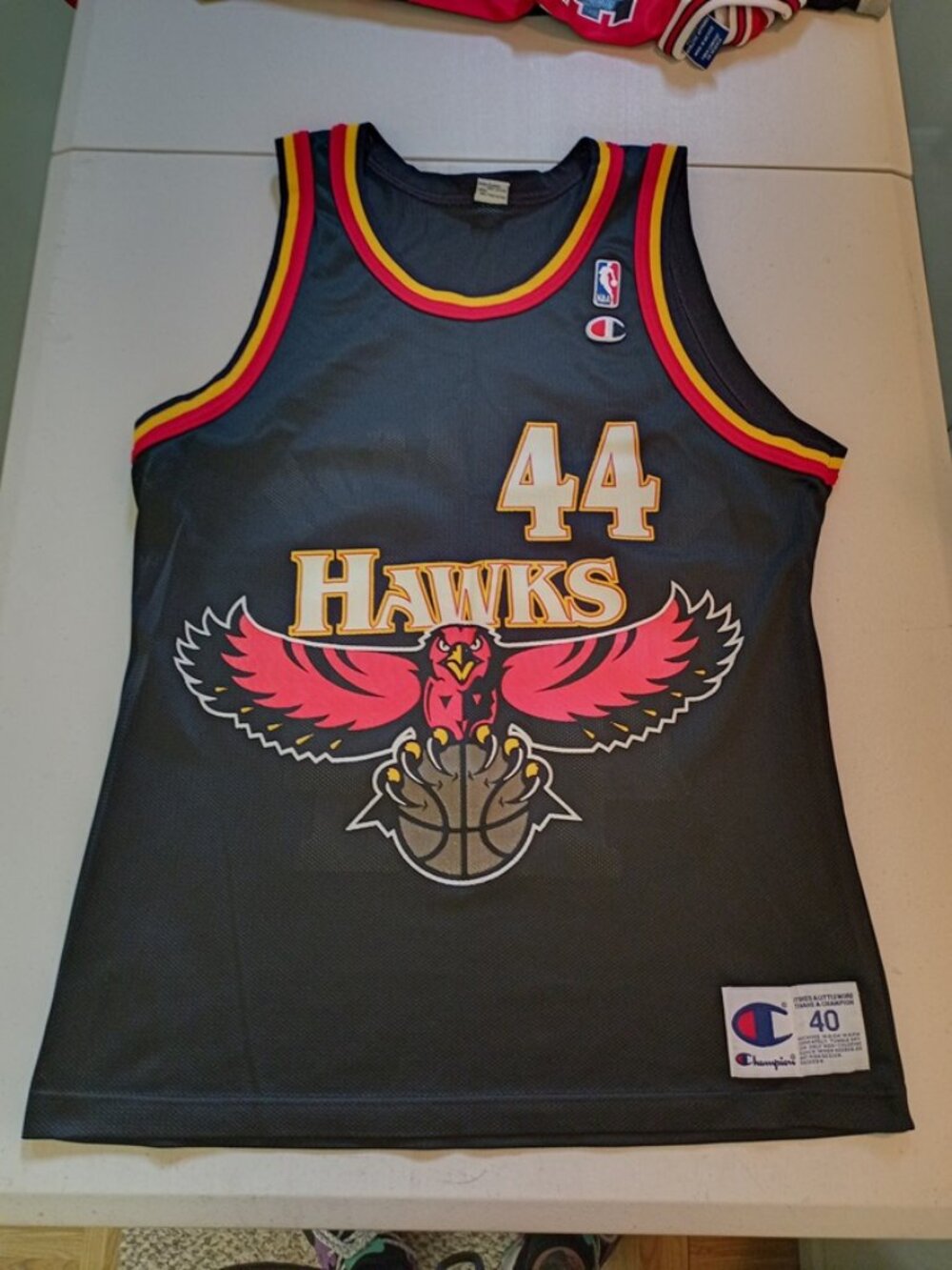 Champion Alan Henderson Atlanta Hawks NBA Basketball Jersey Adult Medium 40 EUC